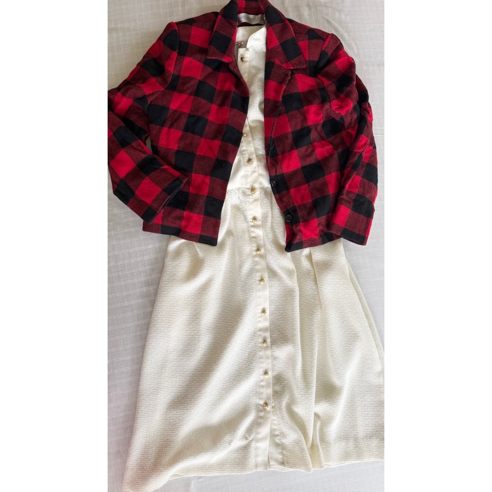 80s vintage classic plaid blazer